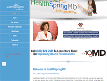 Tablet Screenshot of healthspringmd.com